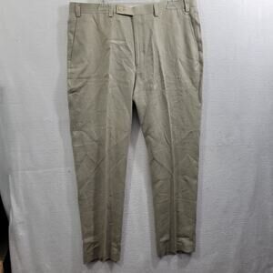 Calvin Klein Men's Tan !00% Linen Pants Size 38 x 32L 32825-1097